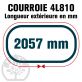 Courroie Trapézoïdale 4L810 Renforcée Kevlar. 12.7mm x 2057mm